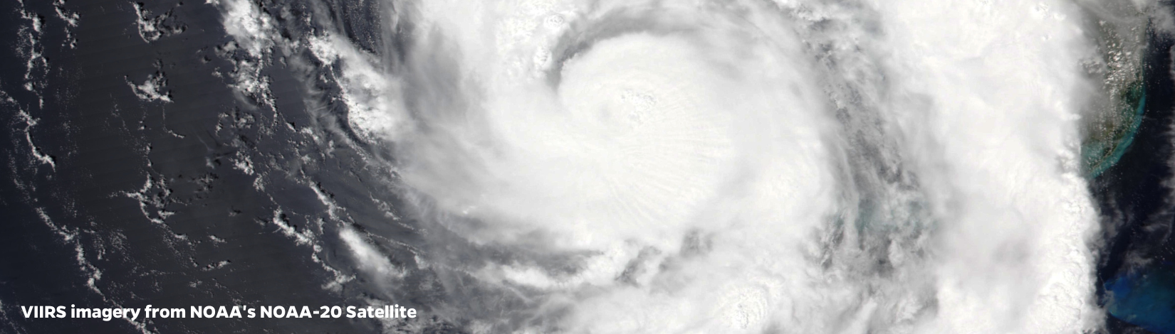 Satellite Image of Hurricane Idalia taken from VIIRS imagery from NOAA's NOAA-20 Satellite.